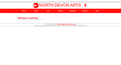 Desktop Screenshot of northdevonarts.co.uk