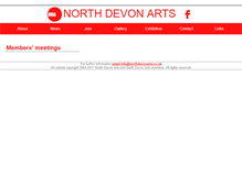 Tablet Screenshot of northdevonarts.co.uk